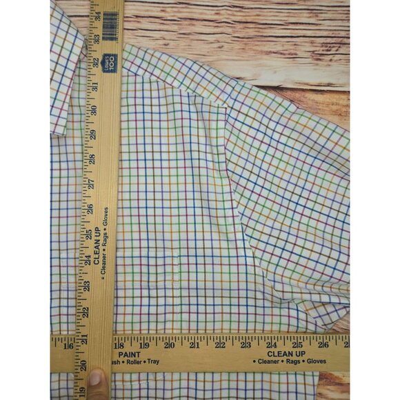 Peter Millar Mens Nanoluxe Easycare Premium Dress Shirt XL Gingham Cotton - Picture 6 of 6